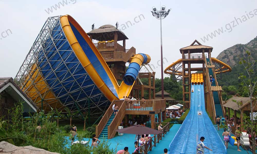 江苏苏州乐园水上世界大喇叭、章鱼滑道