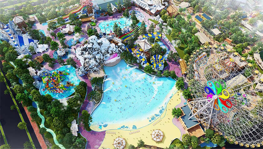 赣中首座综合性现代主题乐园！江西吉安欢乐世界水上游乐设备进入试滑验收阶段